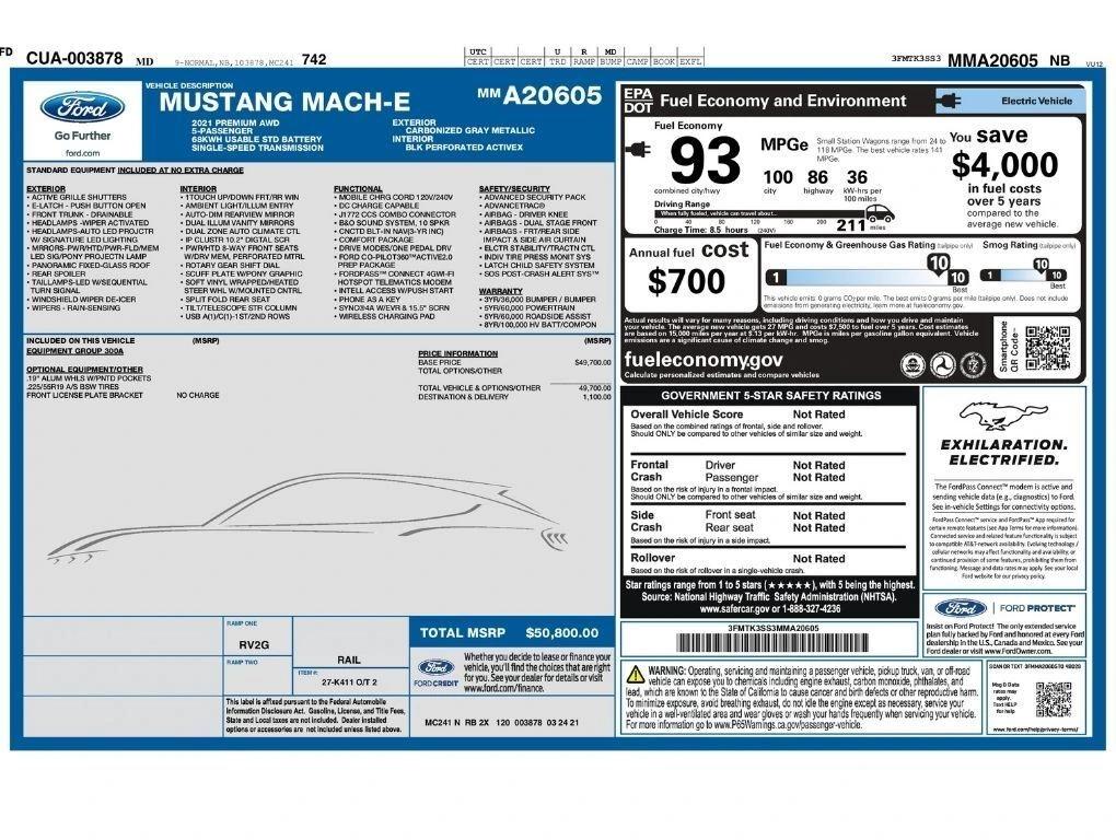 ford mustang mach-e 2021 3FMTK3SS3MMA20605 image ford mustang mach-e 2021 3FMTK3SS3MMA20605 image